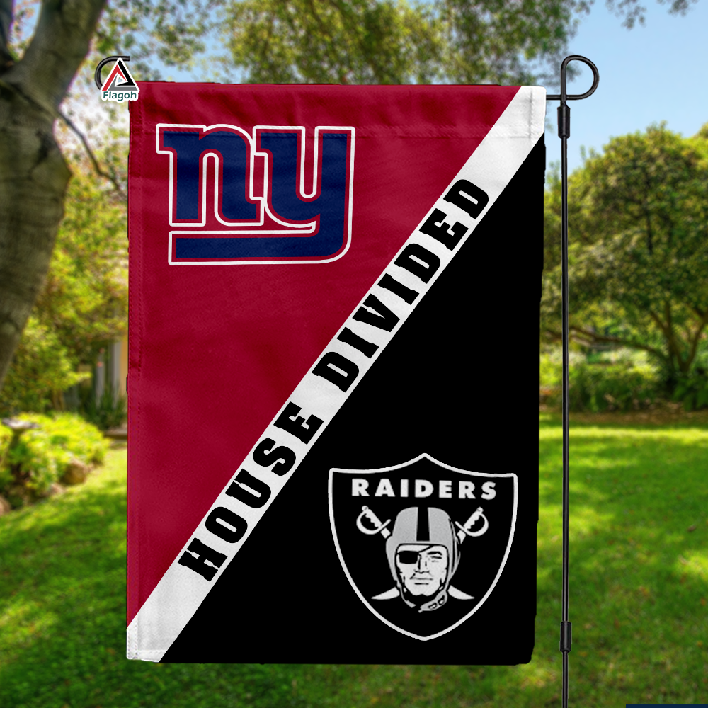 Giants vs Raiders House Divided Flag, NFL House Divided Flag