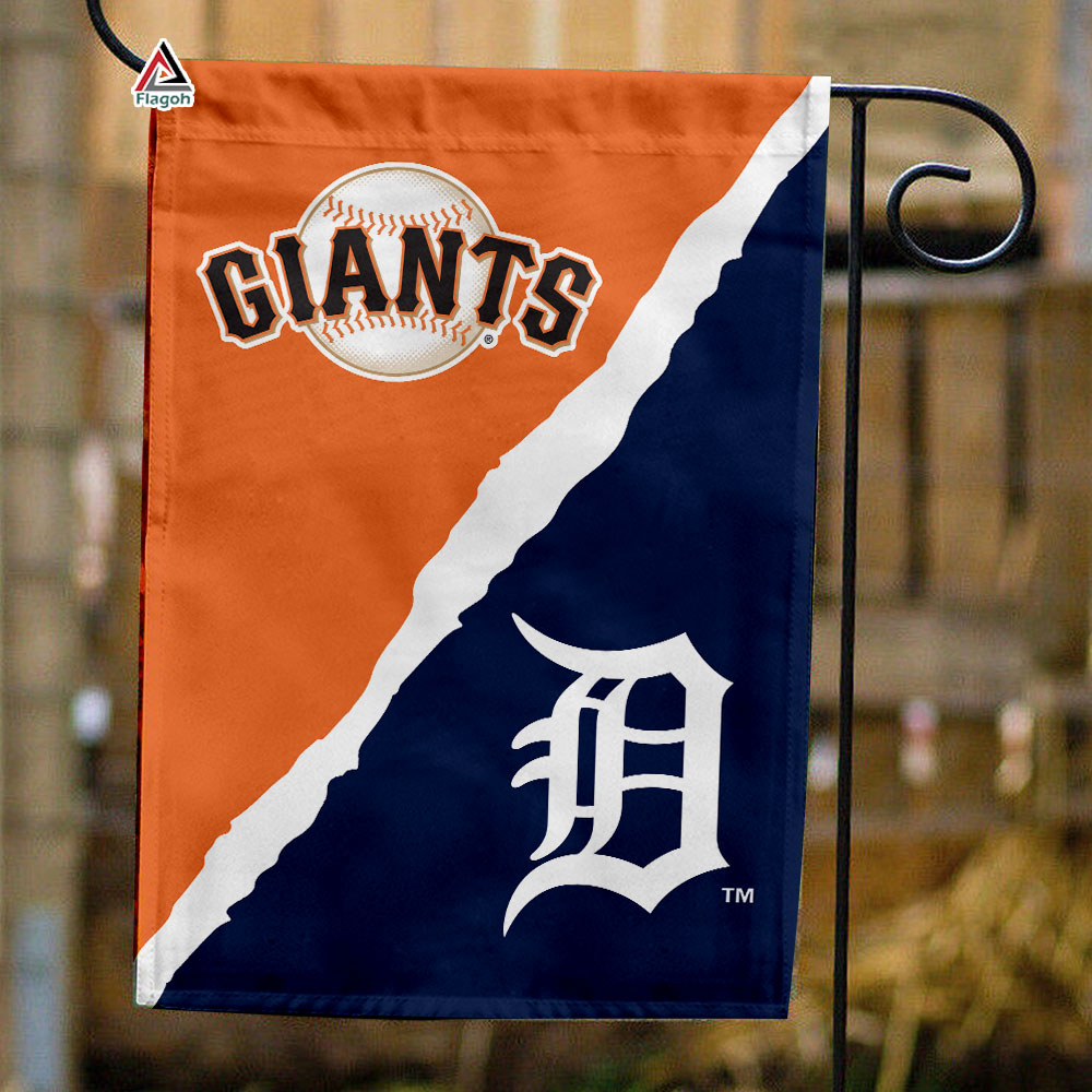 Giants vs Tigers House Divided Flag, MLB House Divided Flag