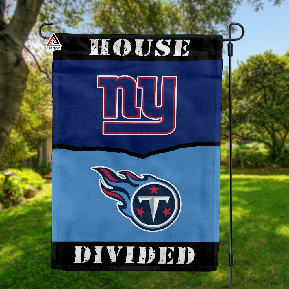 Giants vs Titans House Divided Flag, NFL House Divided Flag