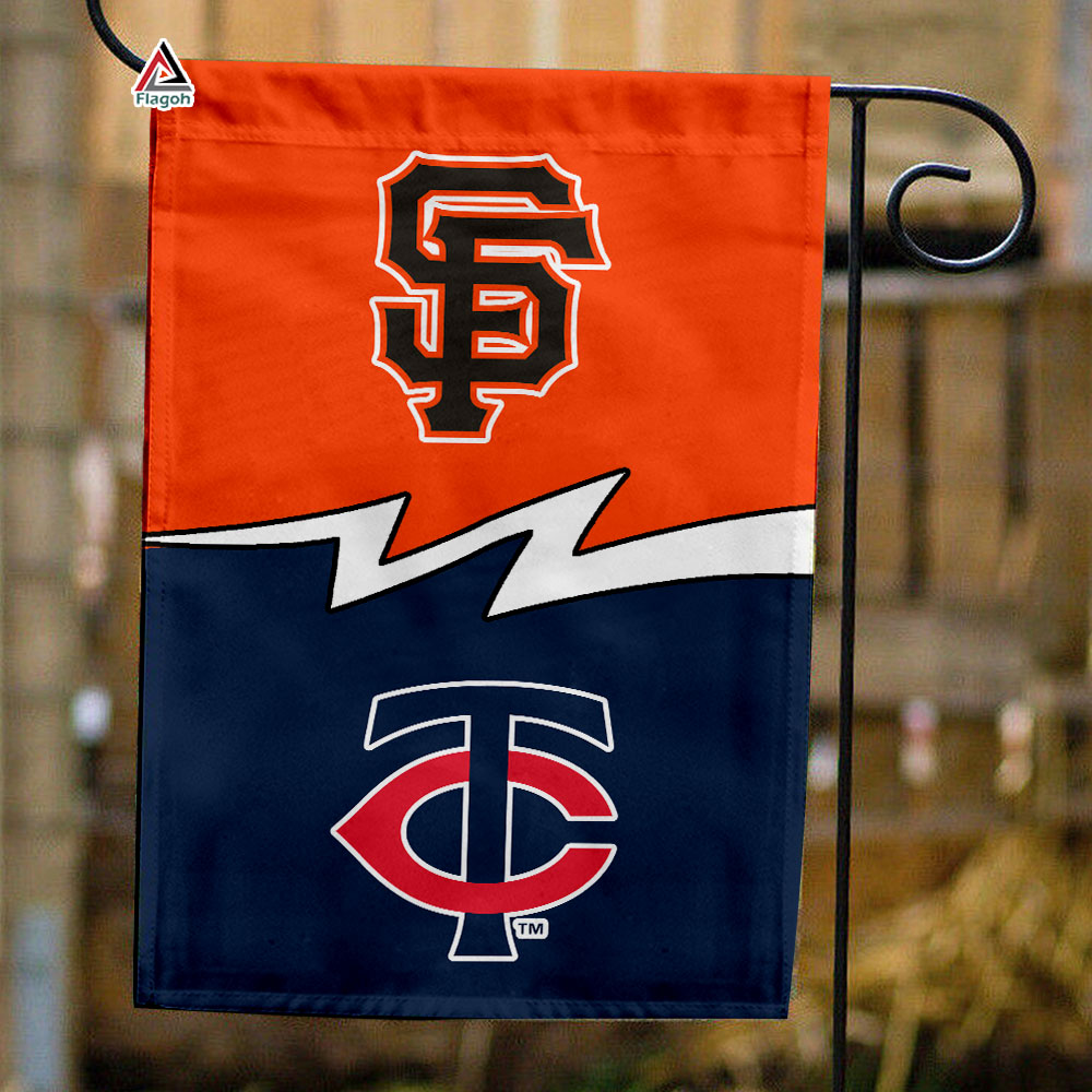 Giants vs Twins House Divided Flag, MLB House Divided Flag