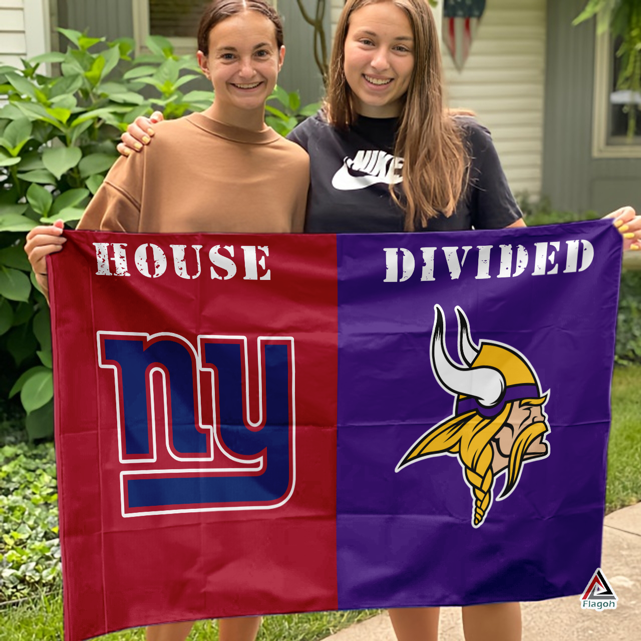 Giants vs Vikings House Divided Flag, NFL House Divided Flag - Image 3