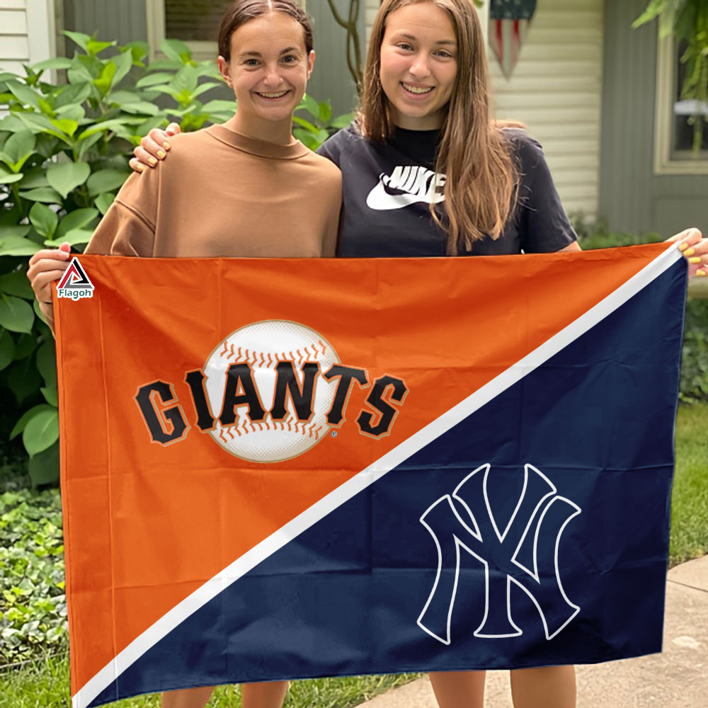 Giants vs Yankees House Divided Flag, MLB House Divided Flag - Image 3