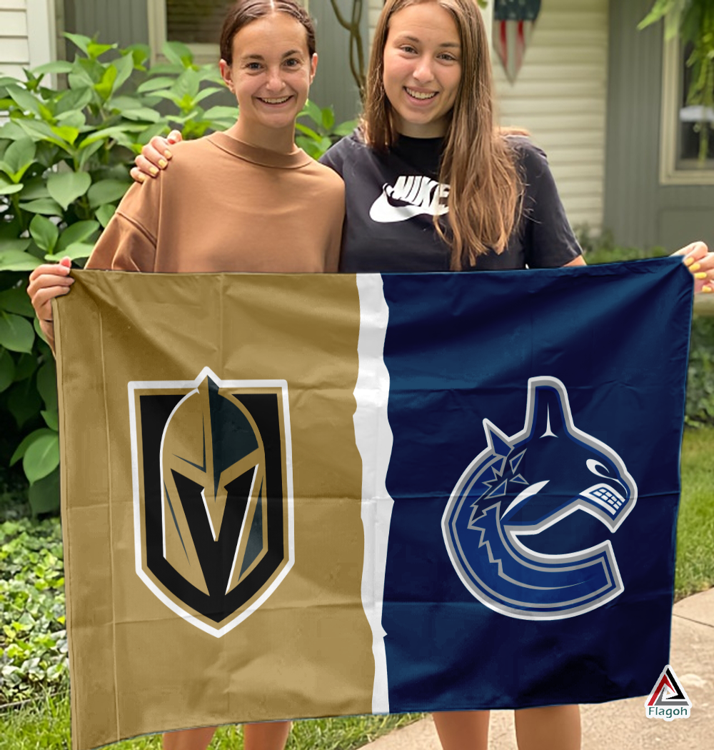 Golden Knights vs Canucks House Divided Flag, NHL House Divided Flag - Image 3