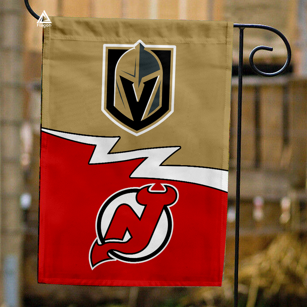 Golden Knights vs Devils House Divided Flag, NHL House Divided Flag