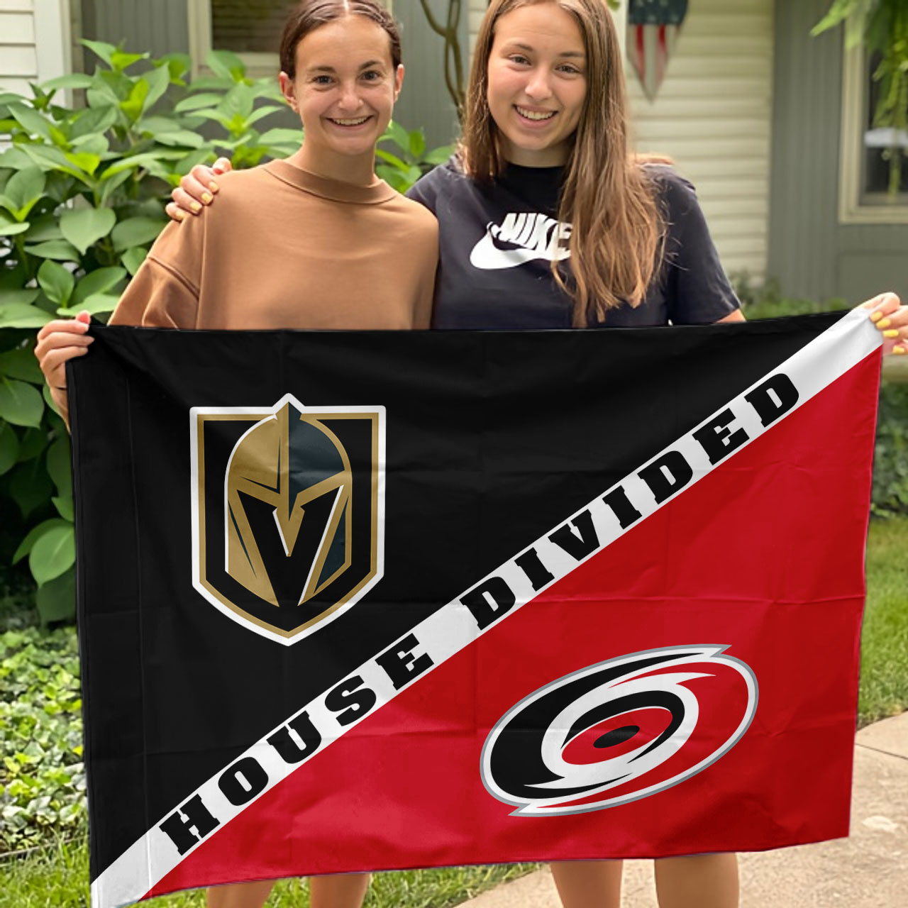 Golden Knights vs Hurricanes House Divided Flag, NHL House Divided Flag - Image 3
