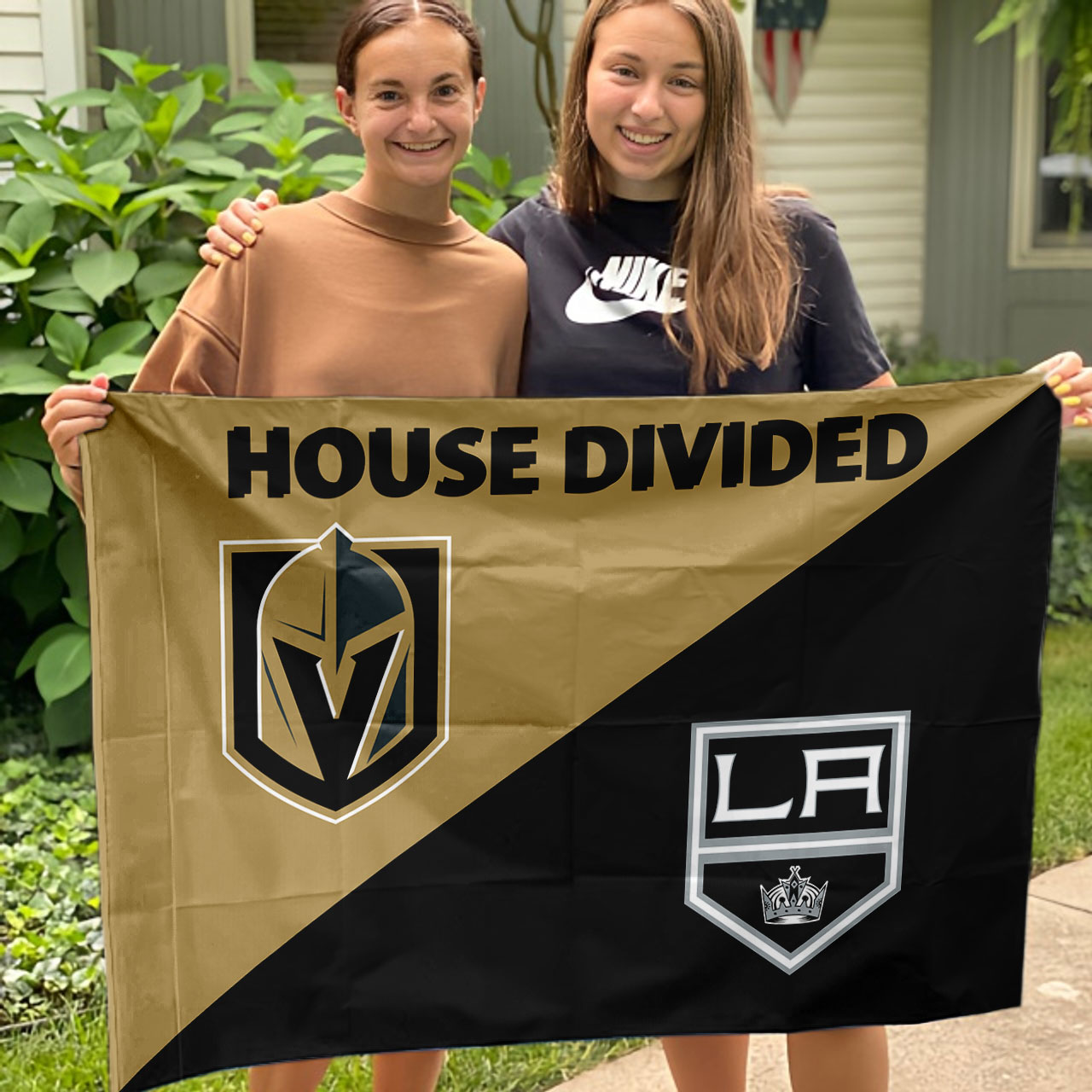 Golden Knights vs Kings House Divided Flag, NHL House Divided Flag - Image 3