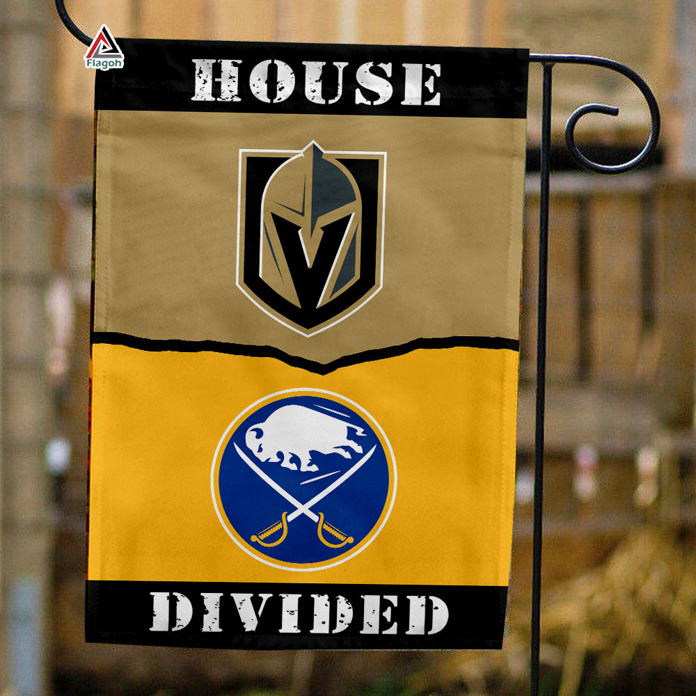 Golden Knights vs Sabres House Divided Flag, NHL House Divided Flag