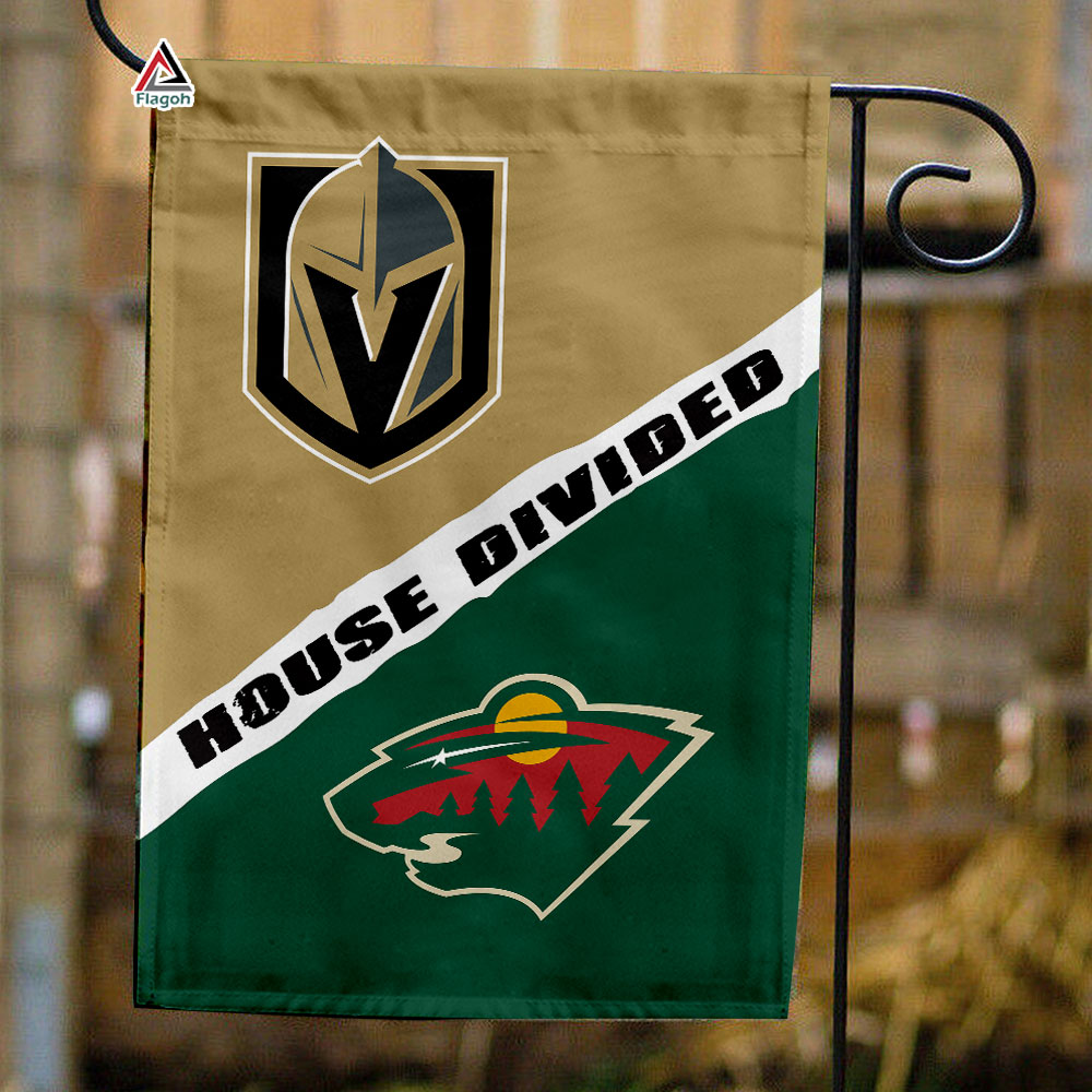 Golden Knights vs Wild House Divided Flag, NHL House Divided Flag