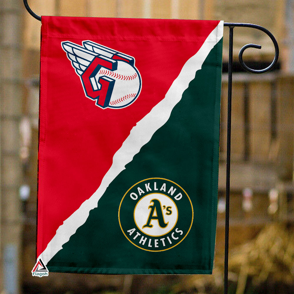 Guardians vs Athletics House Divided Flag, MLB House Divided Flag