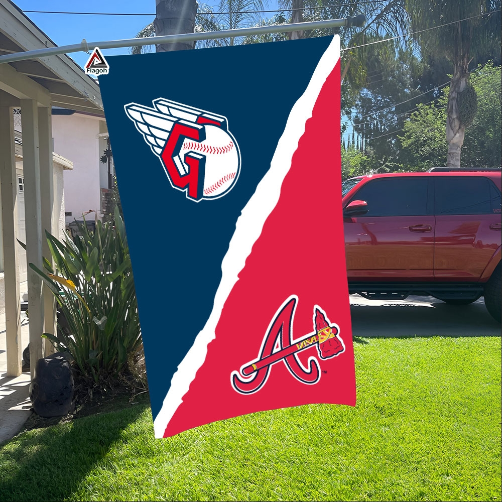Guardians vs Braves House Divided Flag, MLB House Divided Flag - Image 5