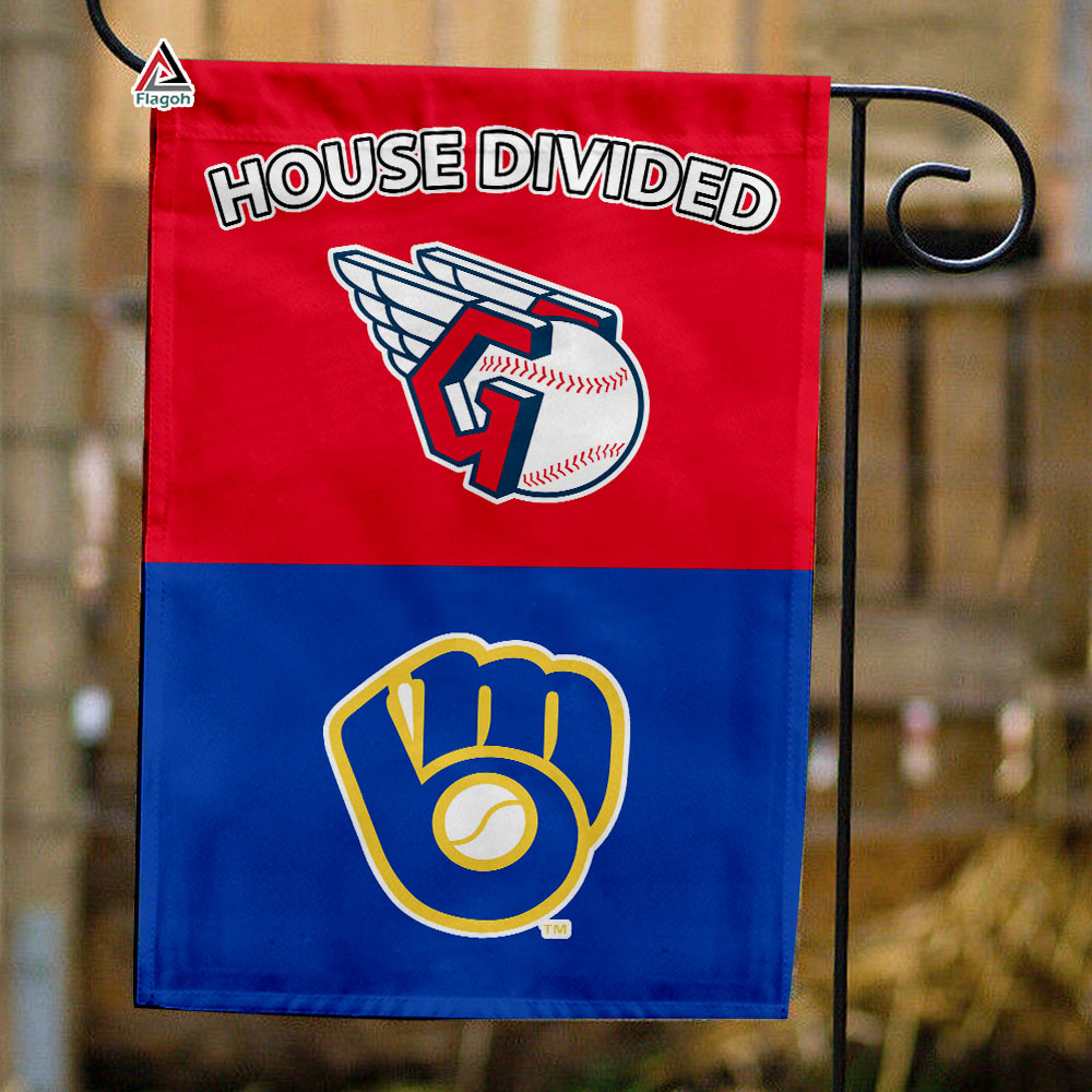 Guardians vs Brewers House Divided Flag, MLB House Divided Flag