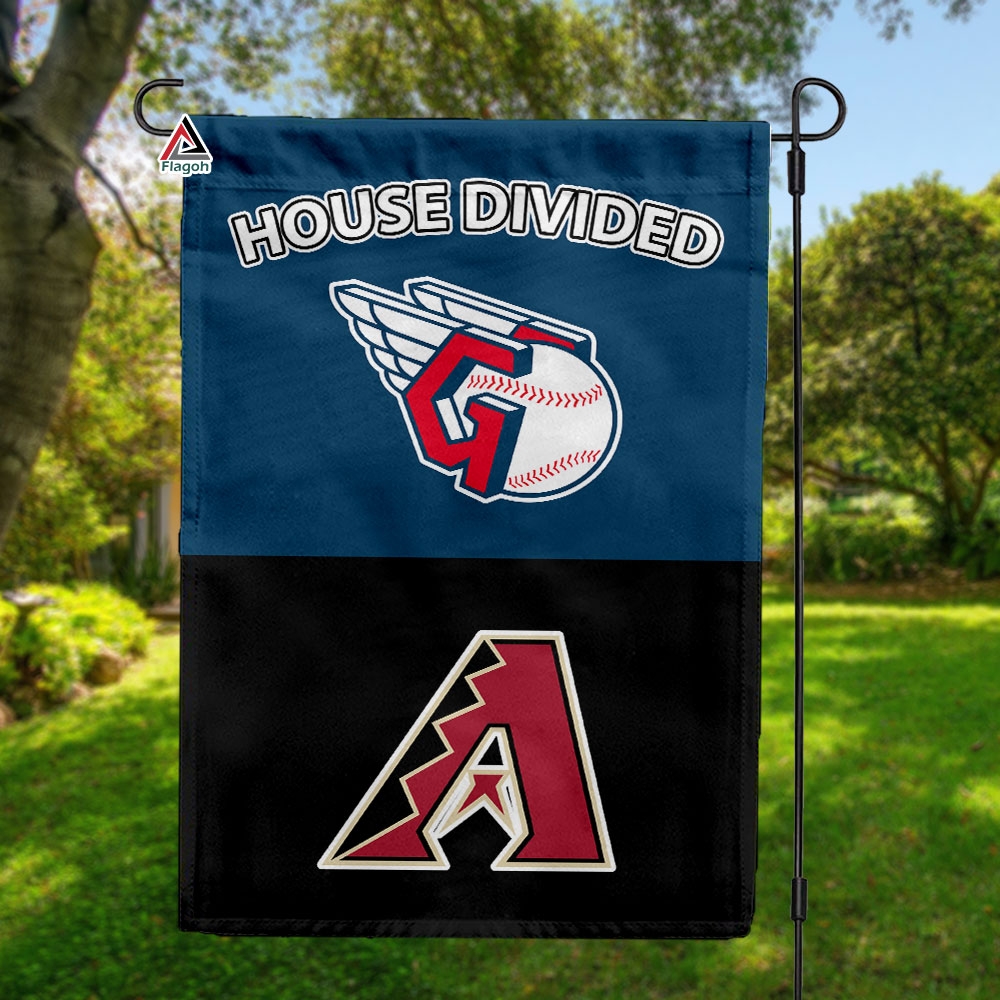 Guardians vs Diamondbacks House Divided Flag, MLB House Divided Flag