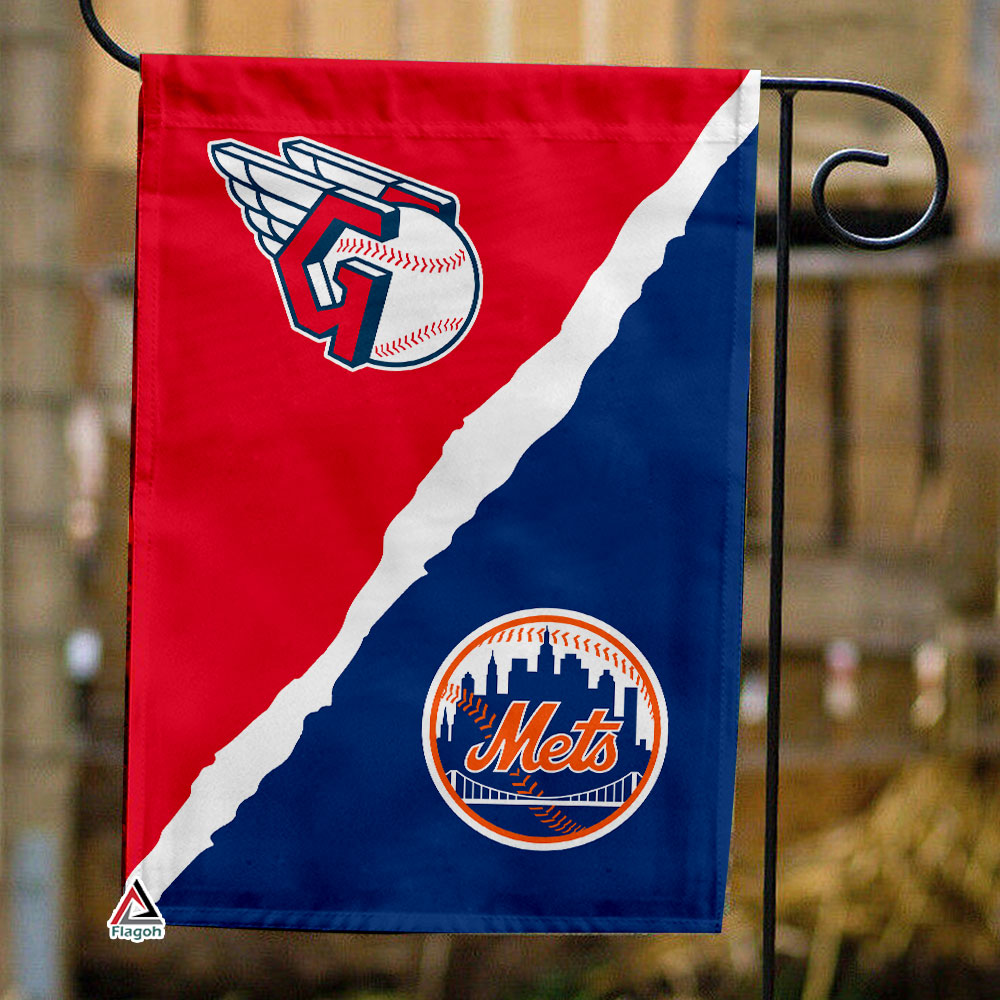 Guardians vs Mets House Divided Flag, MLB House Divided Flag