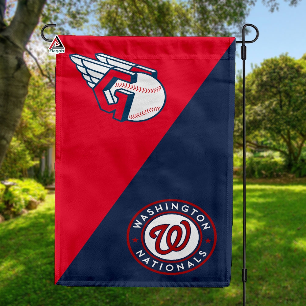 Guardians vs Nationals House Divided Flag, MLB House Divided Flag