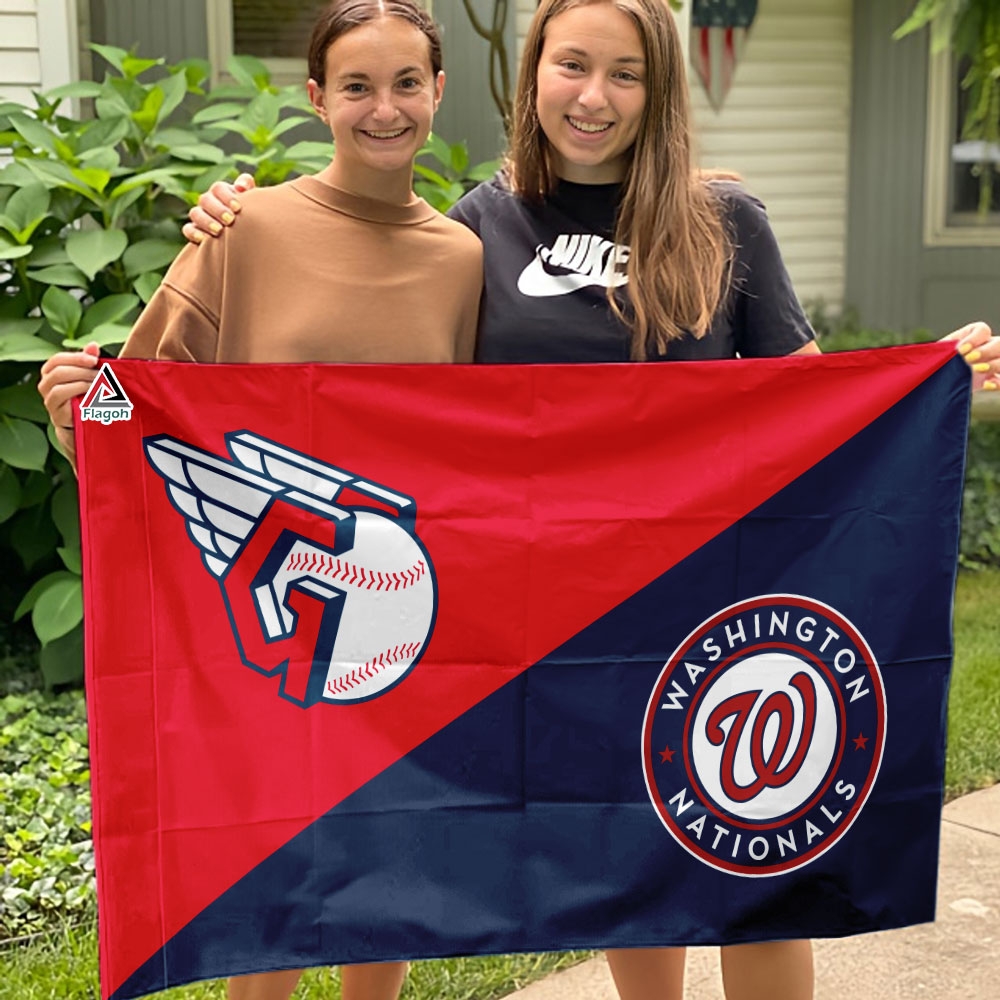 Guardians vs Nationals House Divided Flag, MLB House Divided Flag - Image 4