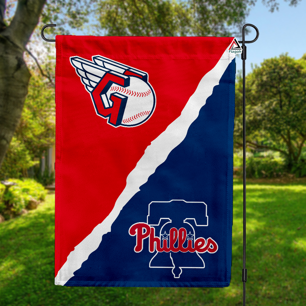 Guardians vs Phillies House Divided Flag, MLB House Divided Flag
