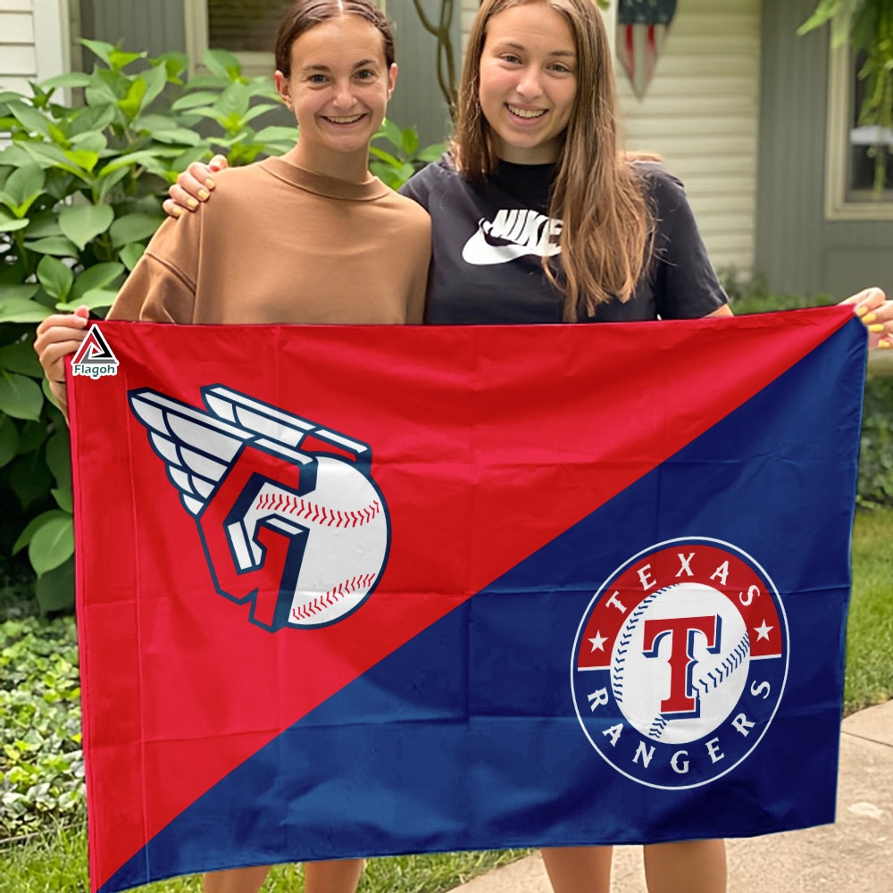 Guardians vs Rangers House Divided Flag, MLB House Divided Flag - Image 4