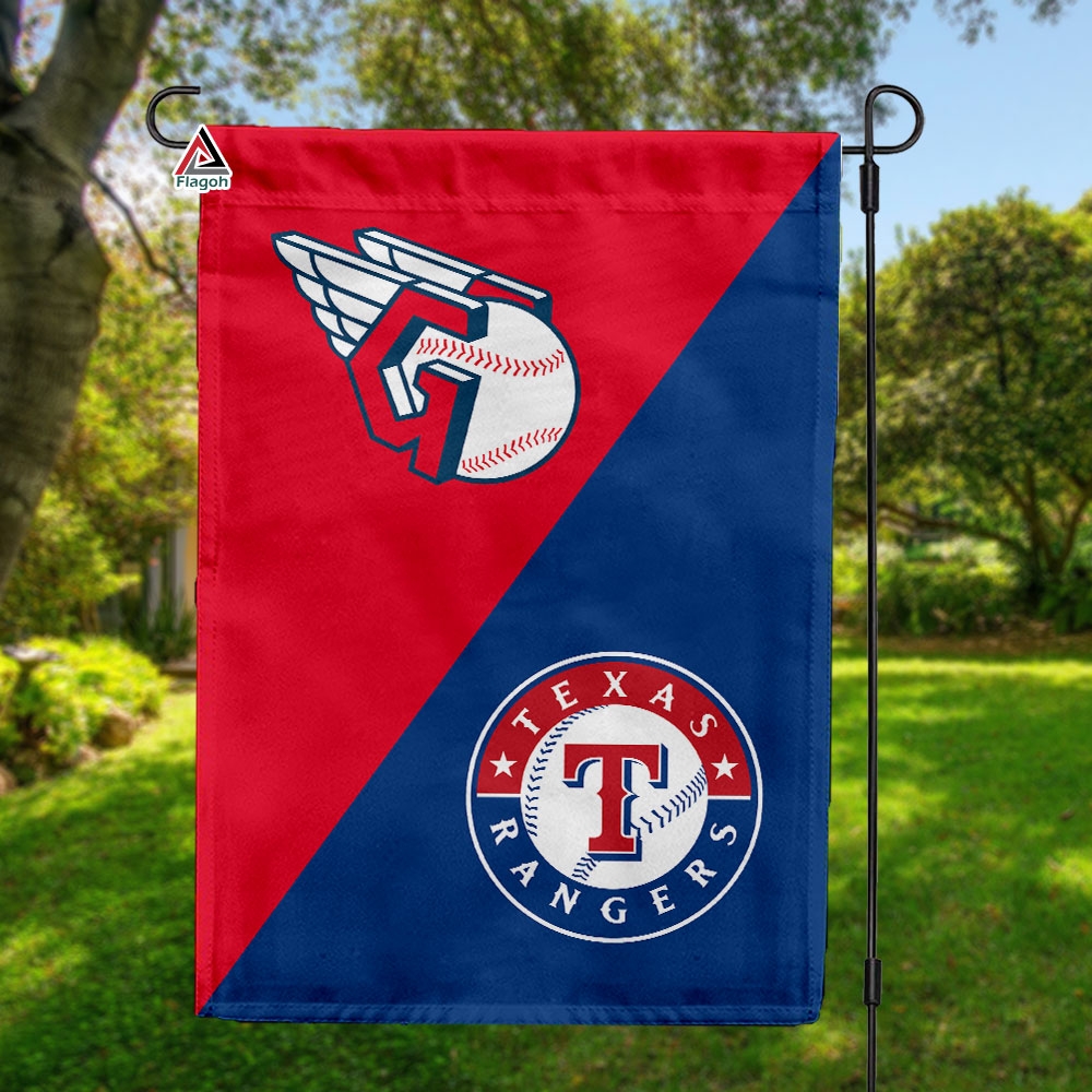 Guardians vs Rangers House Divided Flag, MLB House Divided Flag