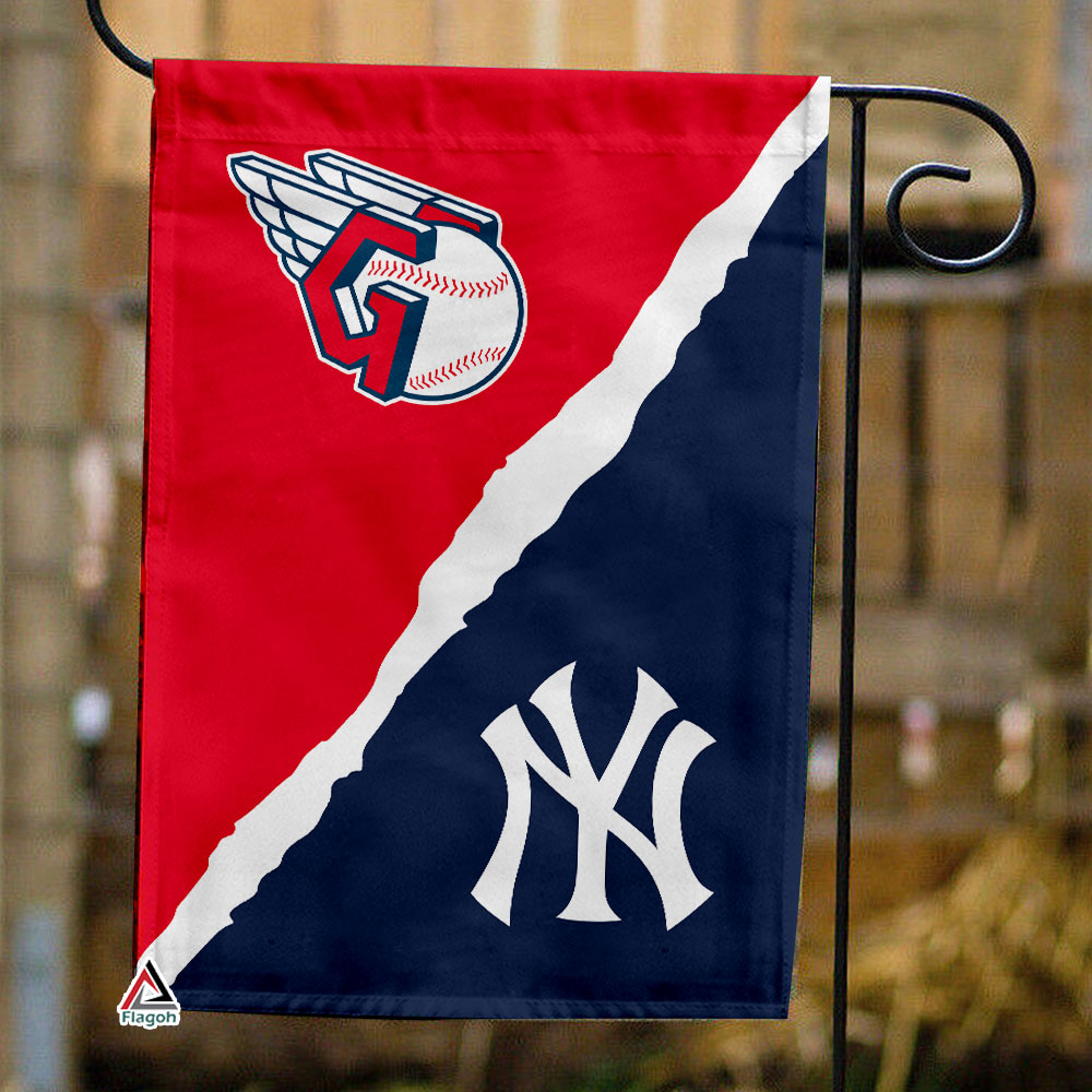 Guardians vs Yankees House Divided Flag, MLB House Divided Flag