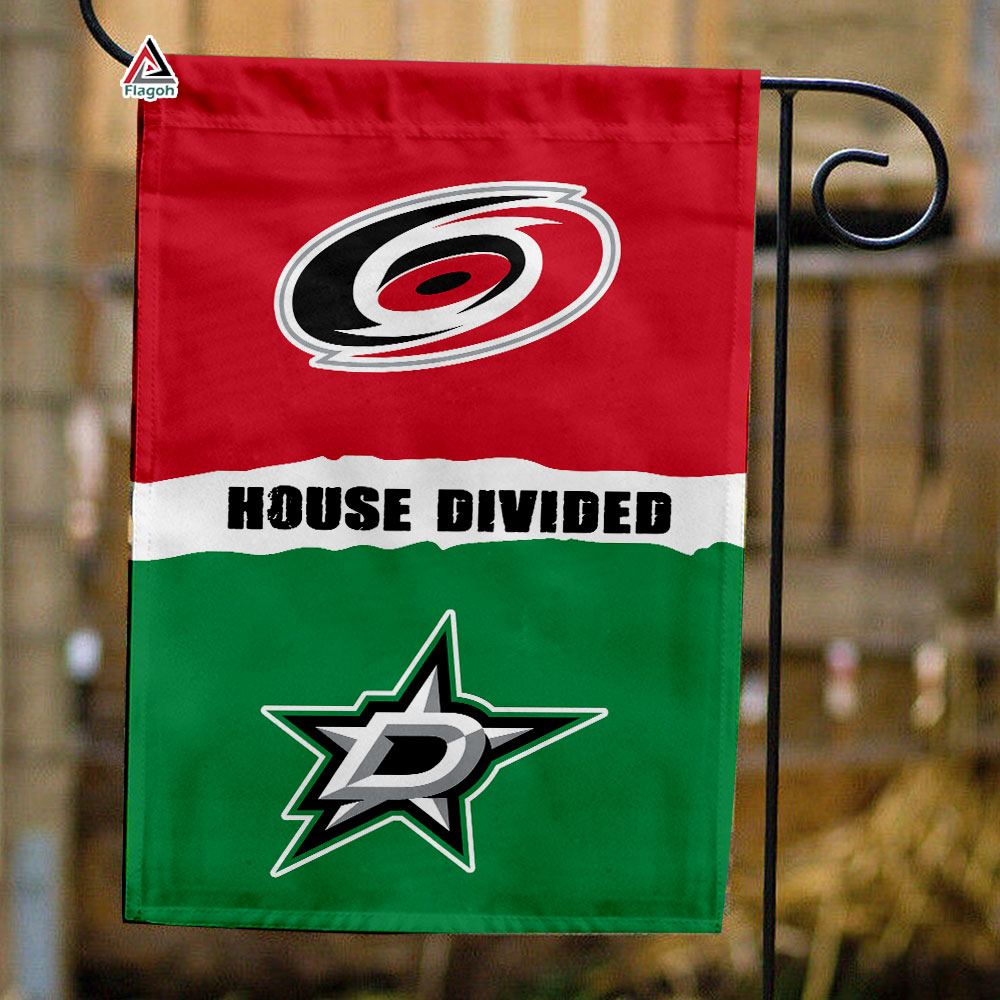 Hurricanes vs Stars House Divided Flag, NHL House Divided Flag