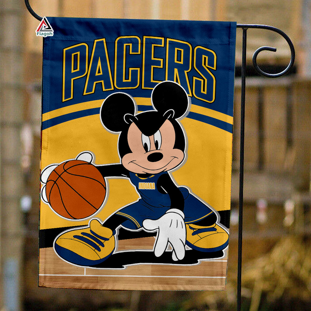 Indiana Pacers x Mickey Basketball Flag, NBA Premium Flag