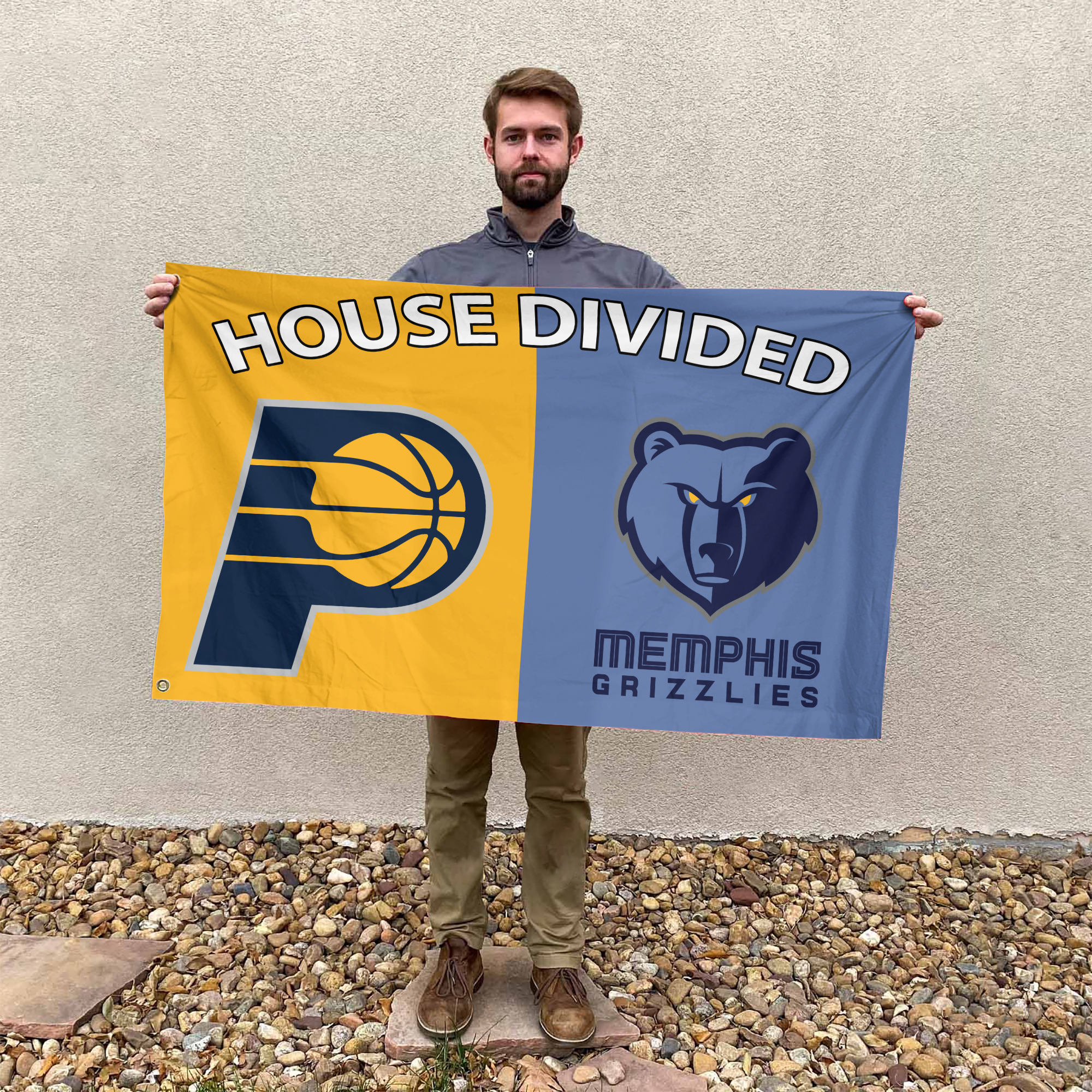 Indiana vs Memphis House Divided Flag, NBA House Divided Flag - Image 3