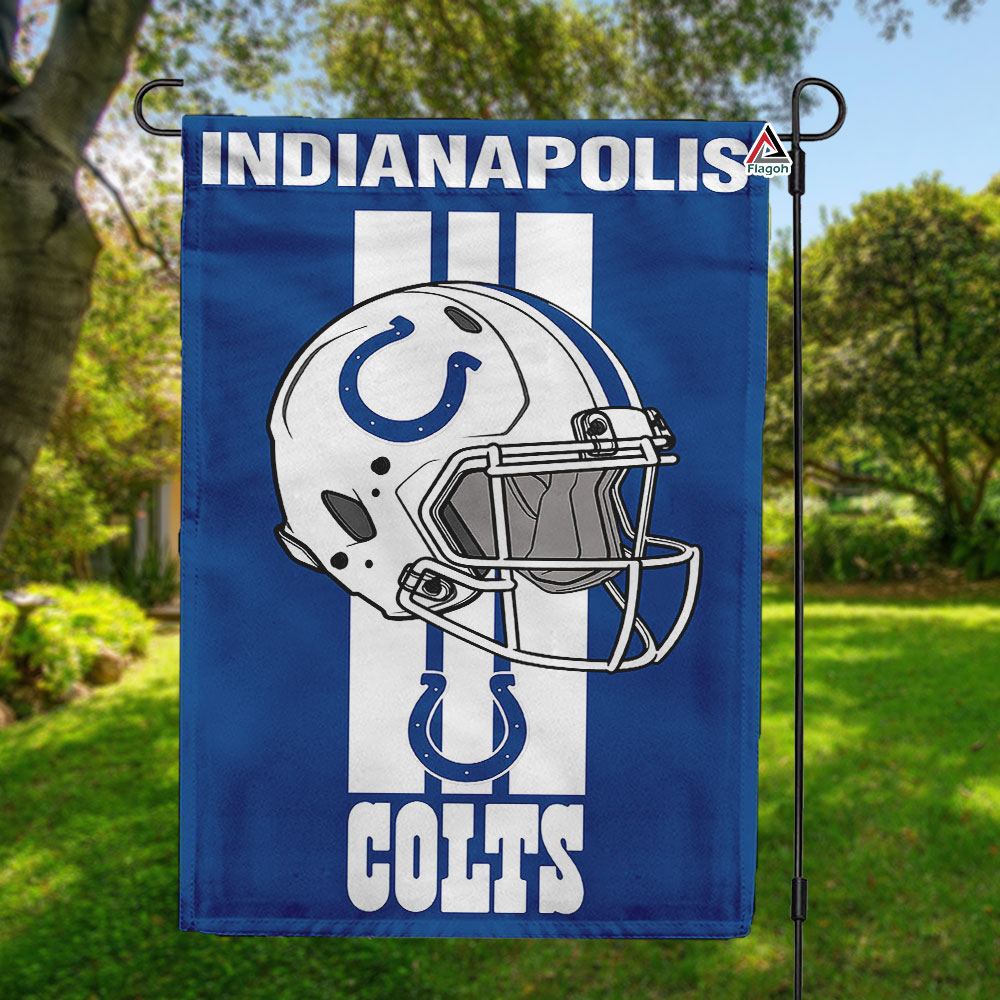 Indianapolis Colts Helmet Vertical Flag, Colts NFL Outdoor Flag