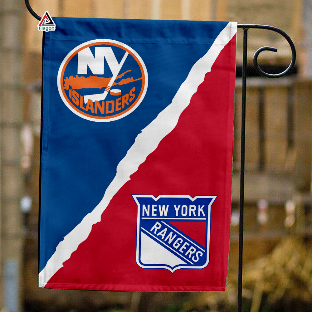 Islanders vs Rangers House Divided Flag, NHL House Divided Flag