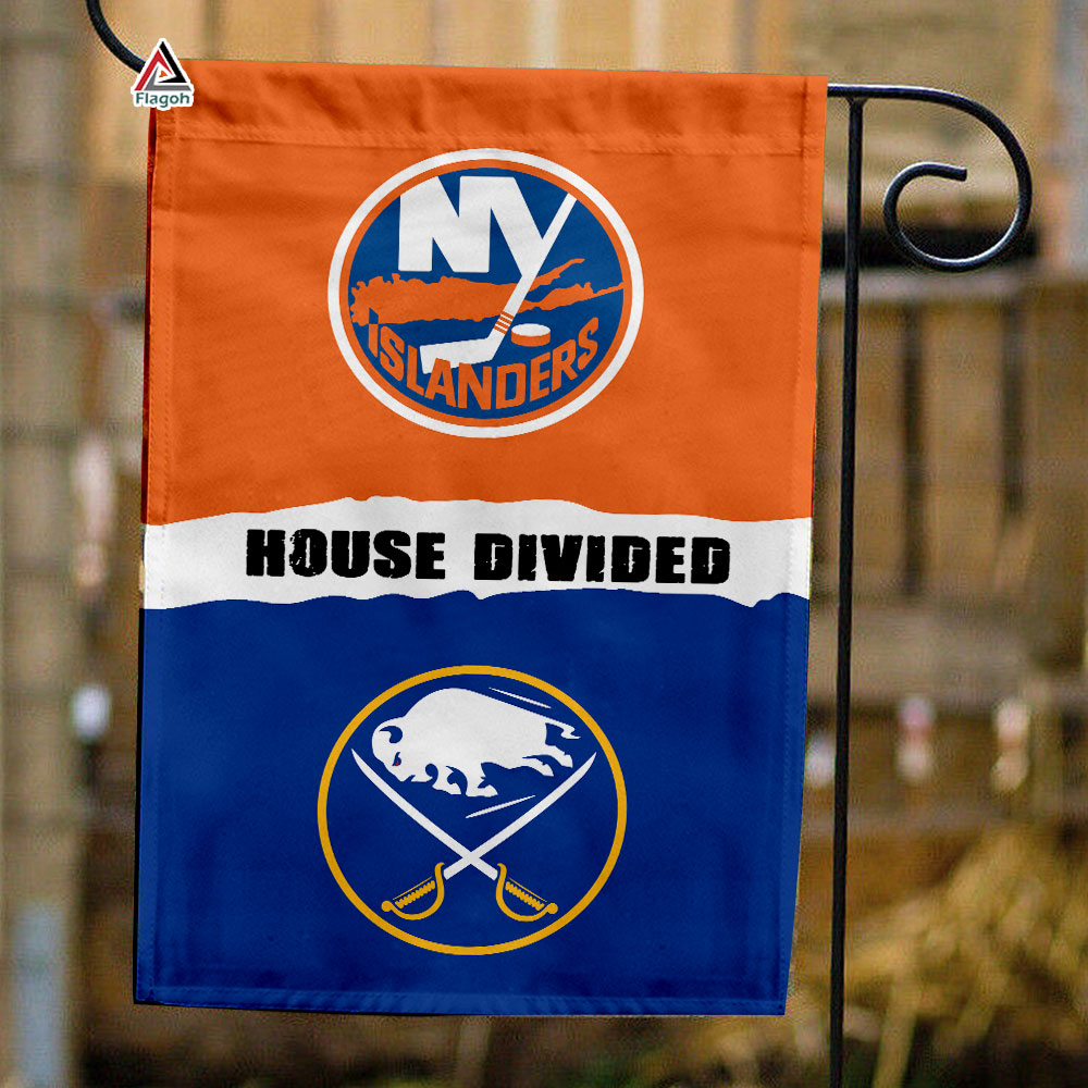 Islanders vs Sabres House Divided Flag, NHL House Divided Flag