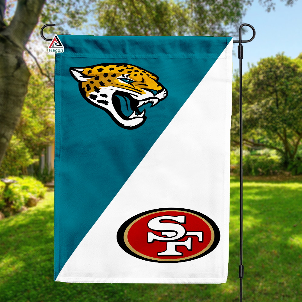 Jaguars vs 49ers House Divided Flag, NFL House Divided Flag