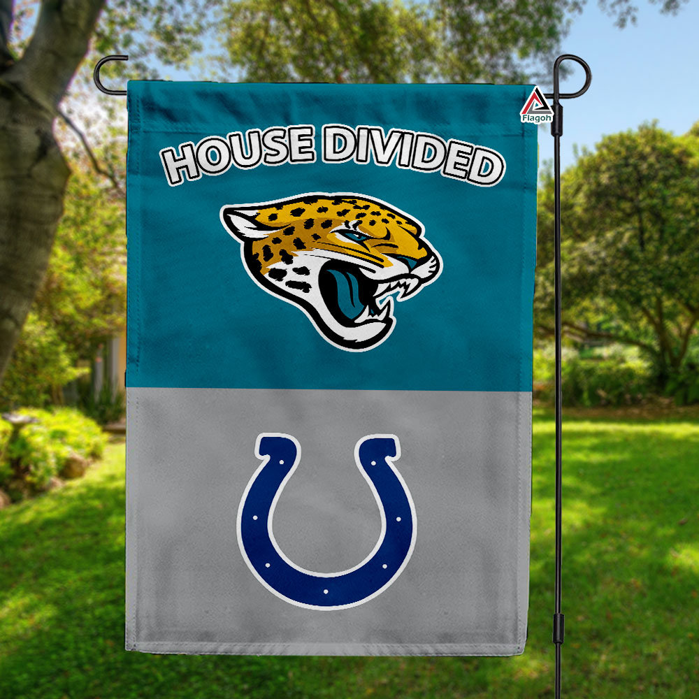 Jaguars vs Colts House Divided Flag, NFL House Divided Flag