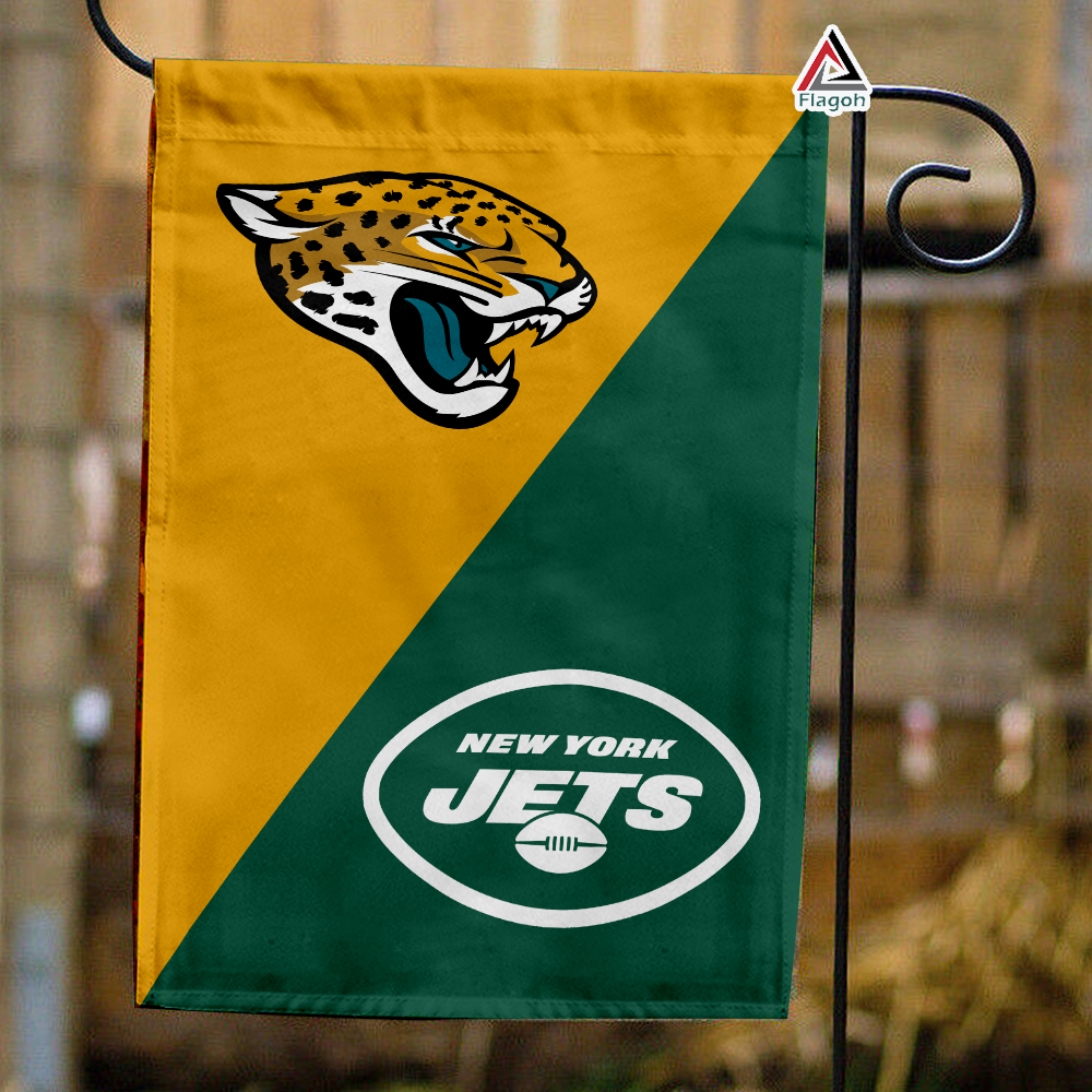 Jaguars vs Jets House Divided Flag, NFL House Divided Flag