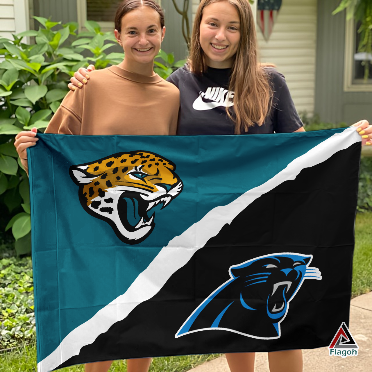 Jaguars vs Panthers House Divided Flag, NFL House Divided Flag - Image 3
