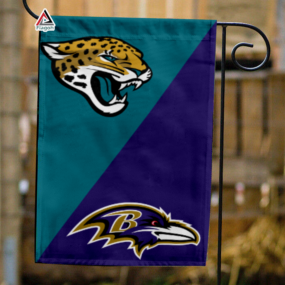 Jaguars vs Ravens House Divided Flag, NFL House Divided Flag