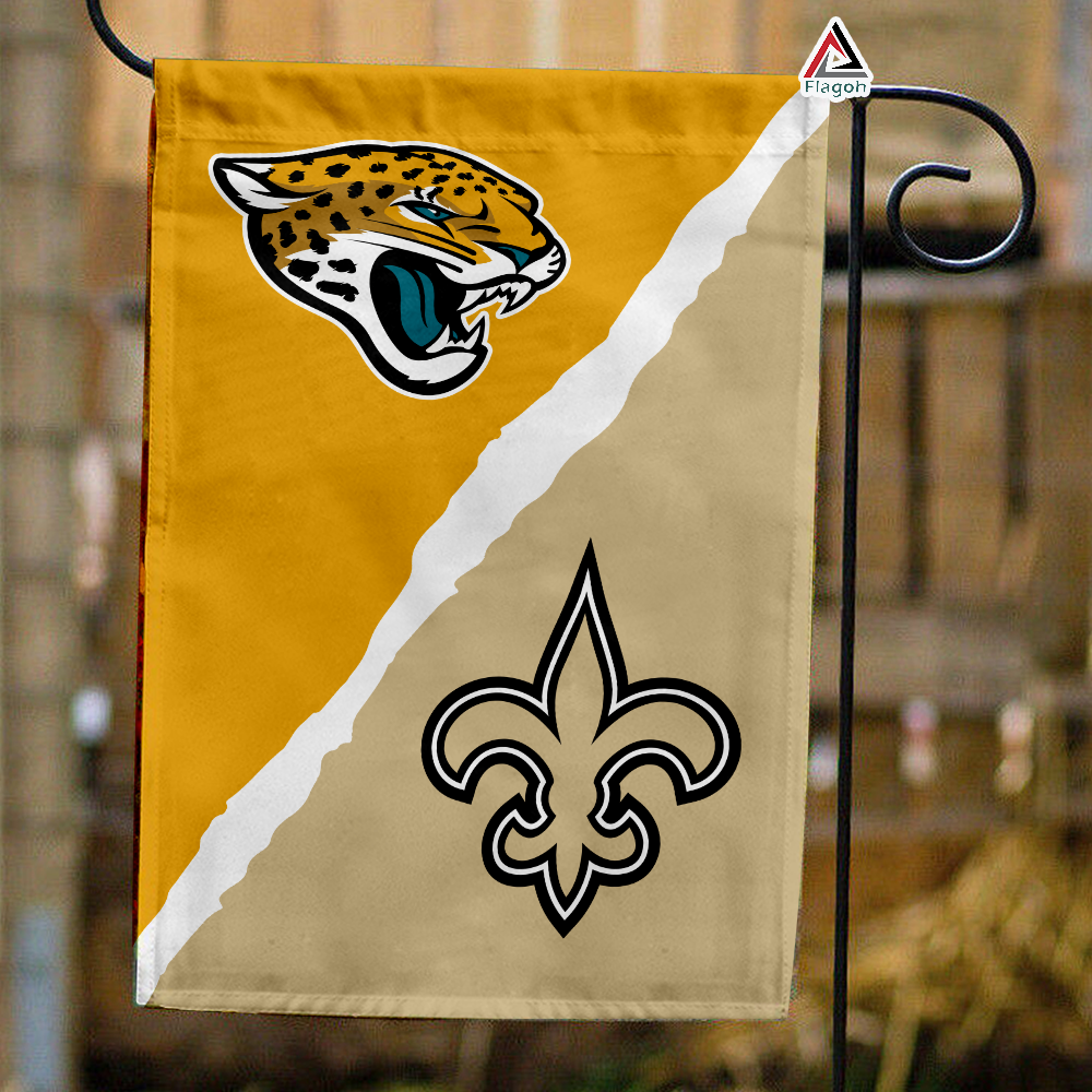Jaguars vs Saints House Divided Flag, NFL House Divided Flag