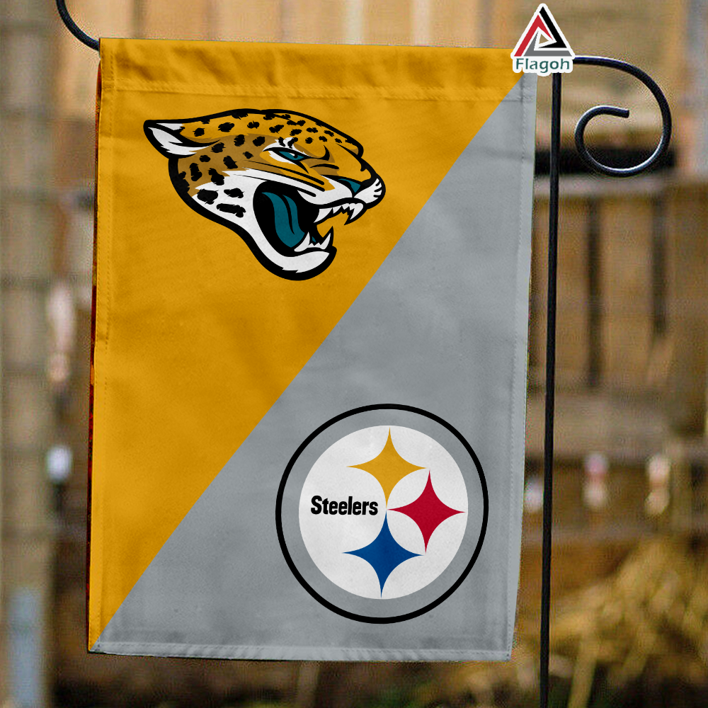 Jaguars vs Steelers House Divided Flag, NFL House Divided Flag
