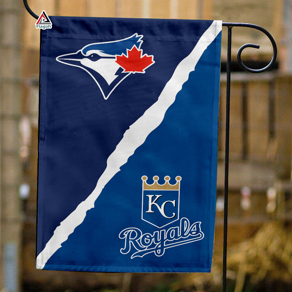 Jays vs Royals House Divided Flag, MLB House Divided Flag