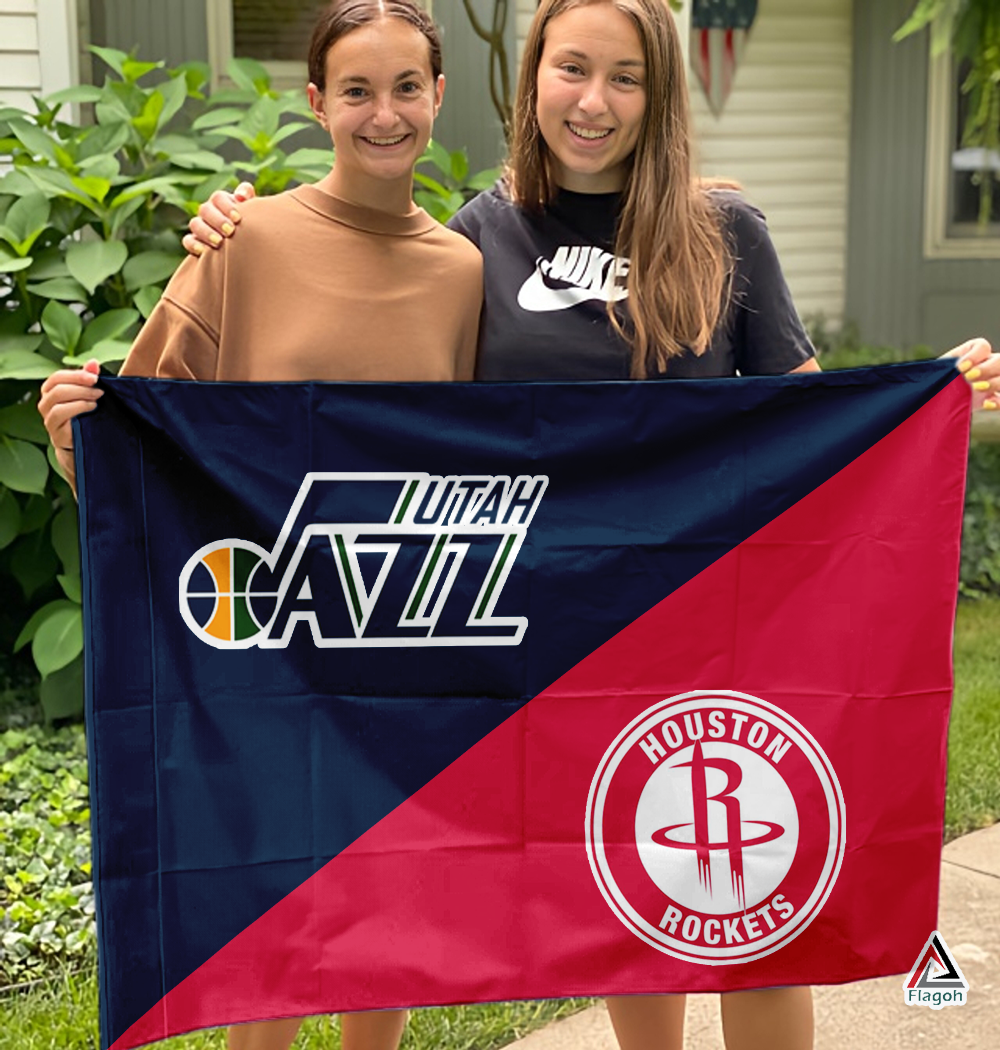 Jazz vs Pacers House Divided Flag, NBA House Divided Flag - Image 3