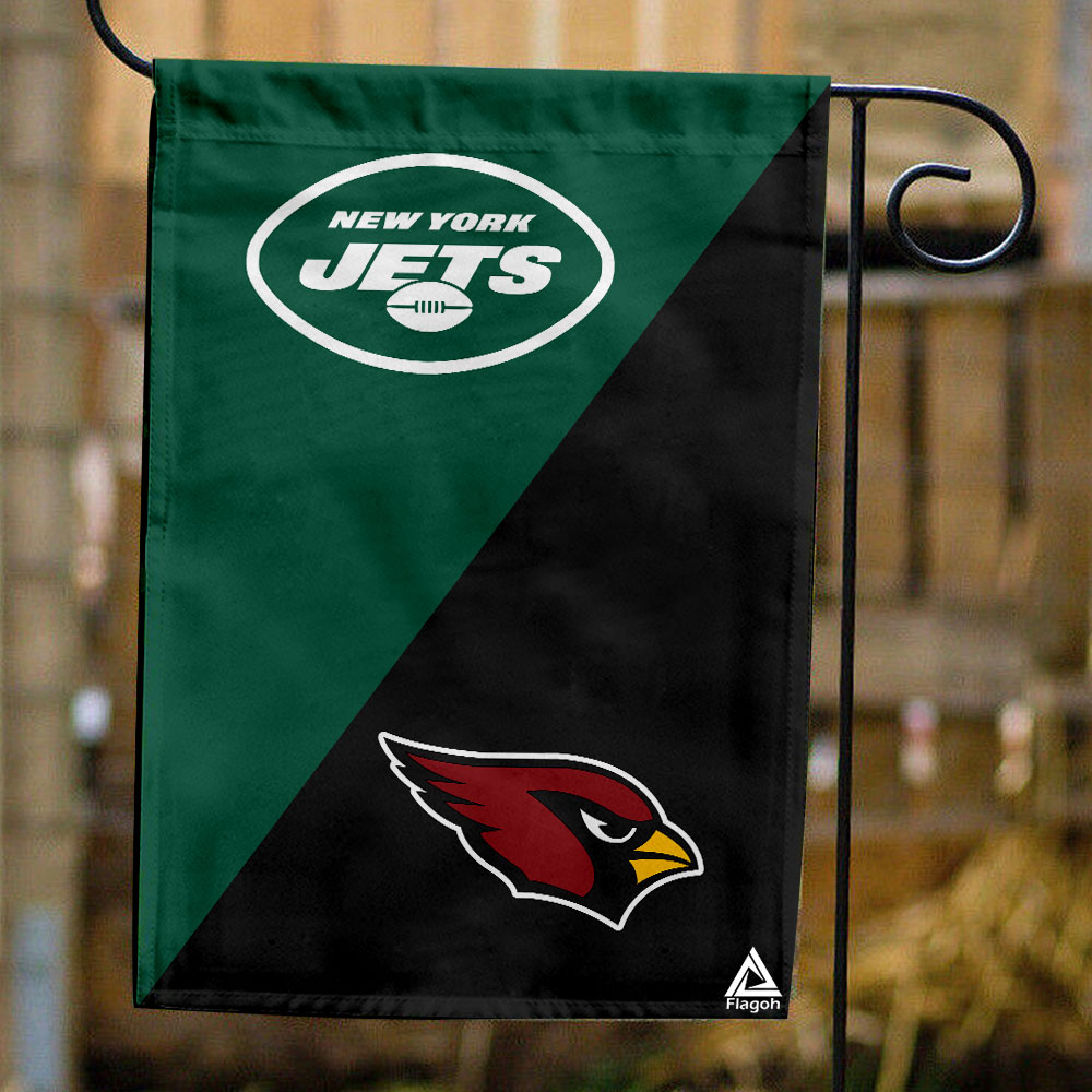 Jets vs Cardinals House Divided Flag, NFL House Divided Flag