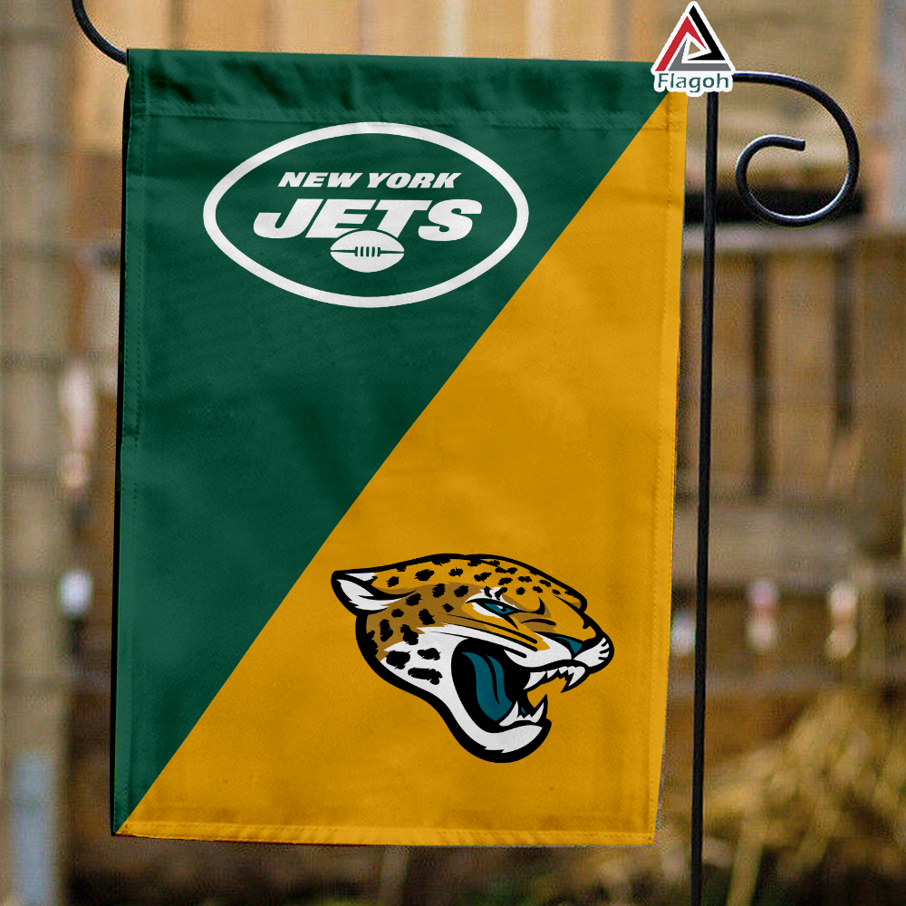 Jets vs Jaguars House Divided Flag, NFL House Divided Flag
