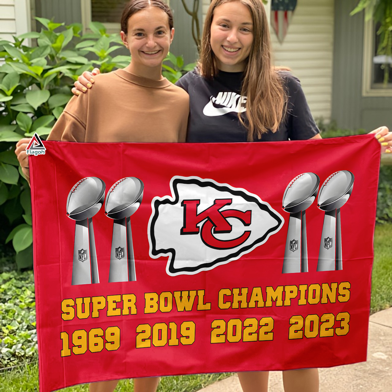 Kansas City Chiefs 2024 Super Bowl LVIII Champions Flag, NFL Flag - Image 3