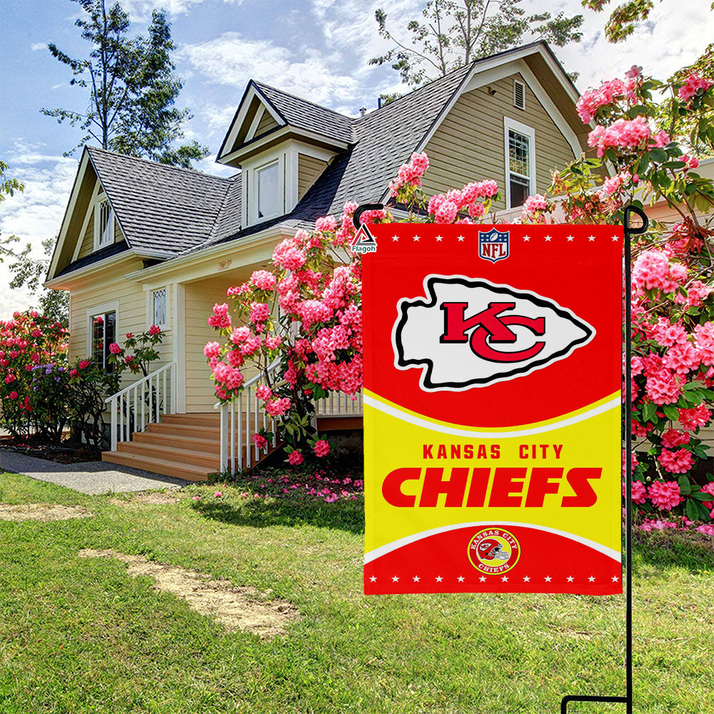 Kansas City Chiefs Football Team Flag, NFL Premium Two-sided Vertical Flag - Image 3