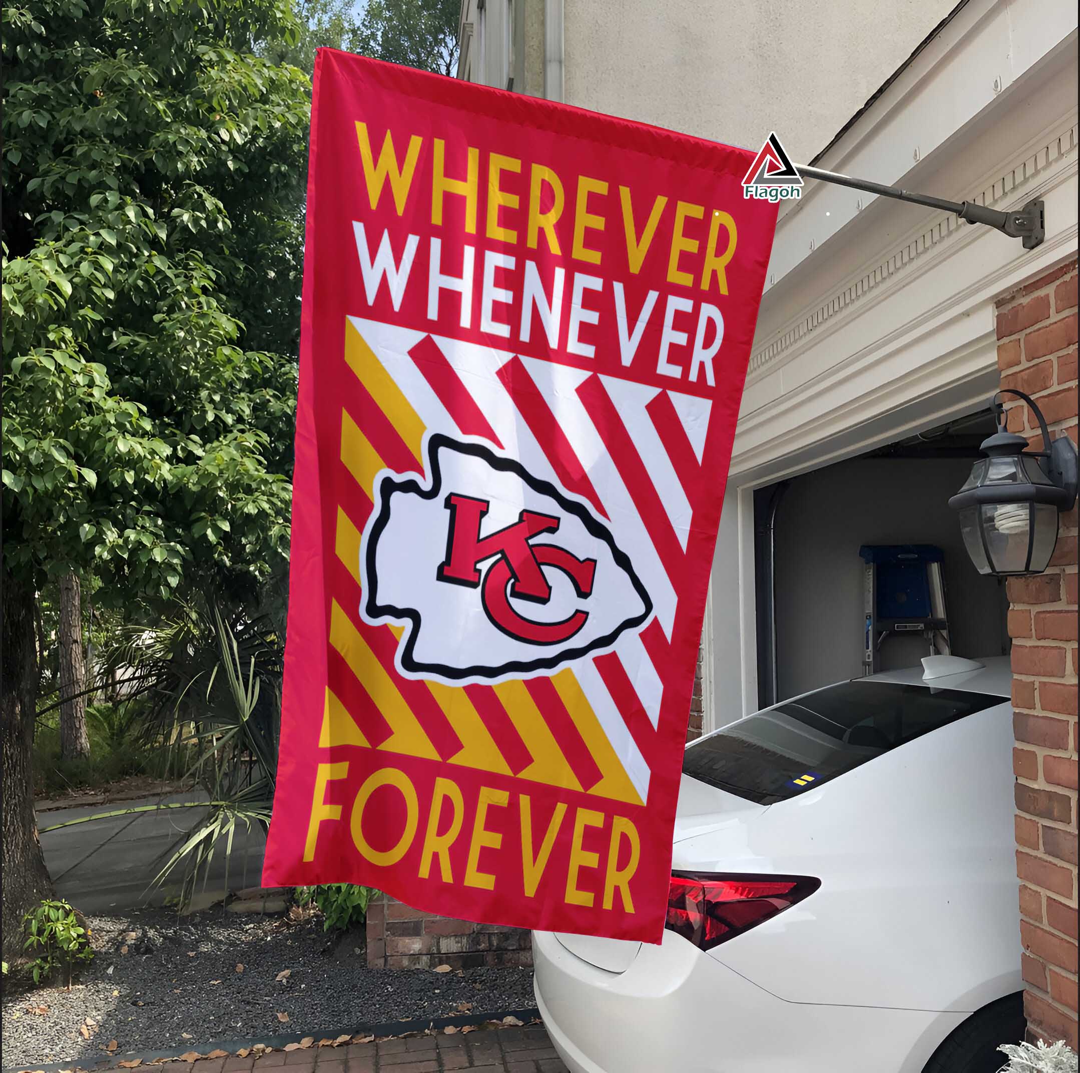 Kansas City Chiefs Forever Fan Flag, NFL Sport Fans Outdoor Flag - Image 3