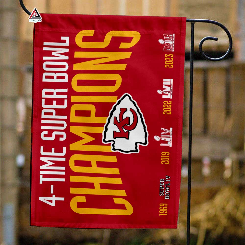 Kansas City Chiefs Super Bowl 2024 Champions Flag, NFL Flag