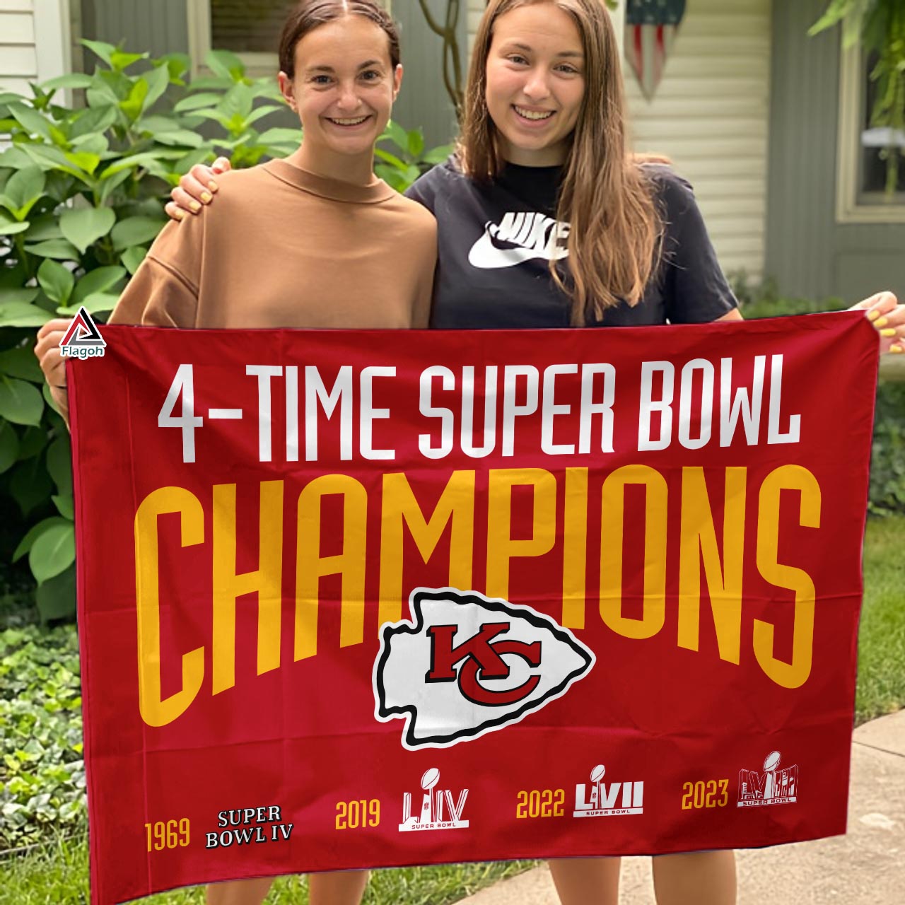 Kansas City Chiefs Super Bowl 2024 Champions Flag, NFL Flag - Image 4