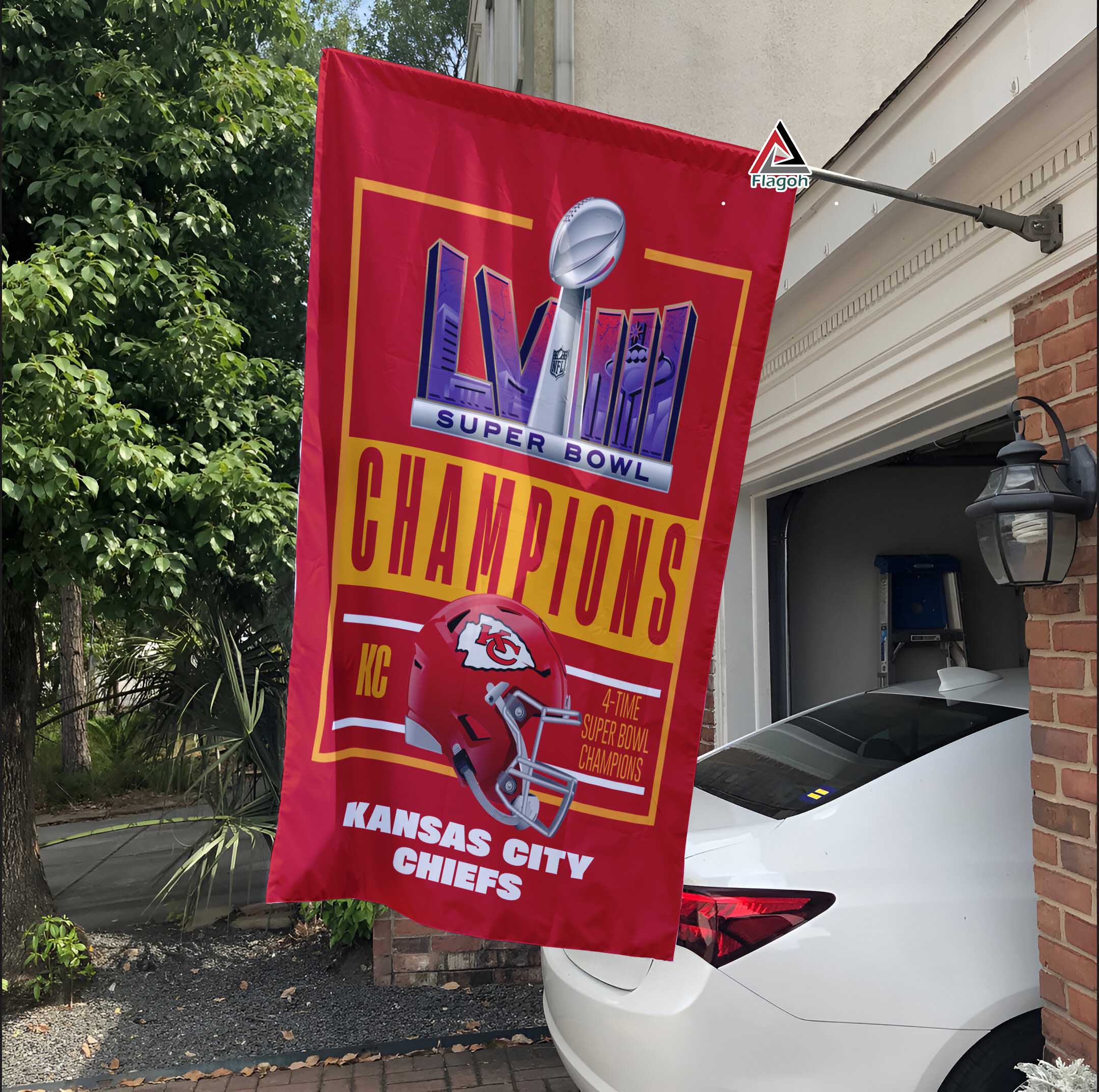 Kansas City Chiefs Super Bowl Championship Flag, NFL Flag - Image 4