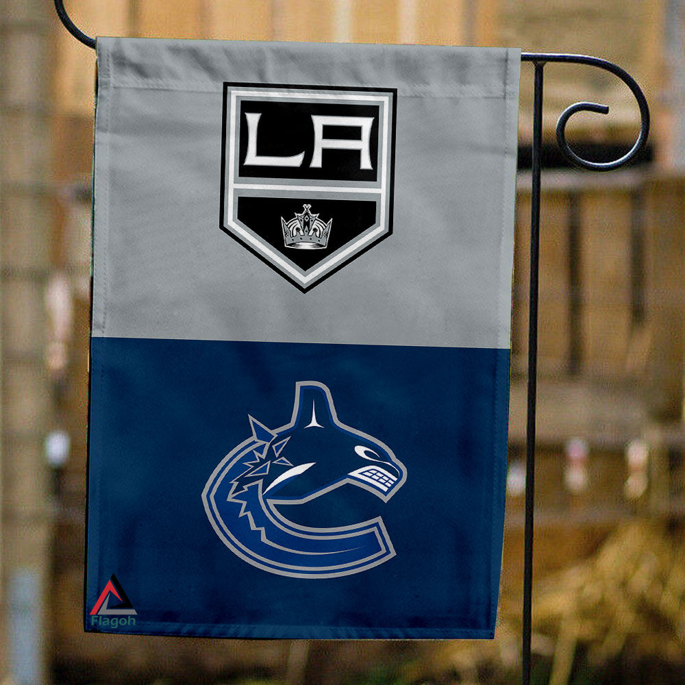 Kings vs Canucks House Divided Flag, NHL House Divided Flag