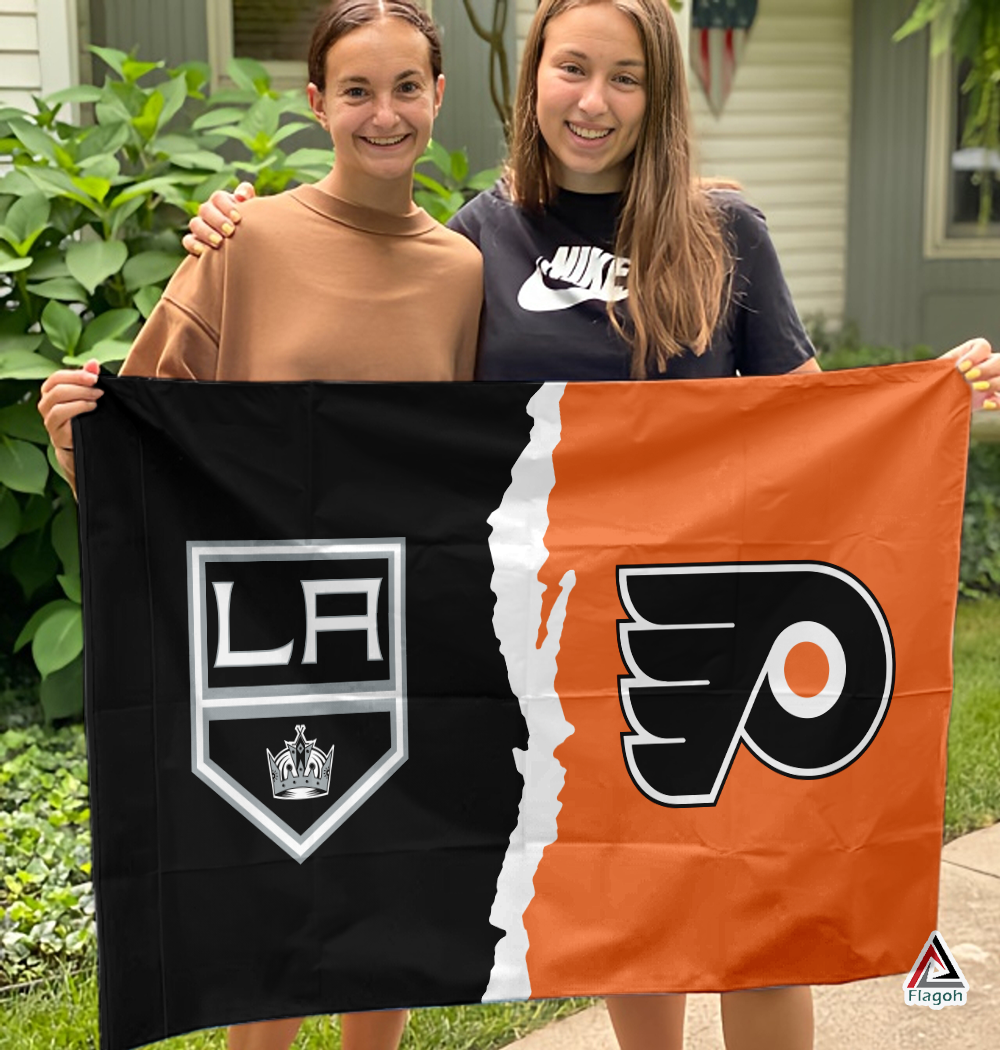 Kings vs Flyers House Divided Flag, NHL House Divided Flag - Image 3