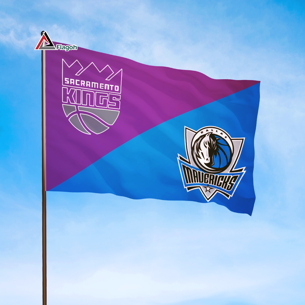 Kings vs Mavericks House Divided Flag, NBA House Divided Flag - Image 4