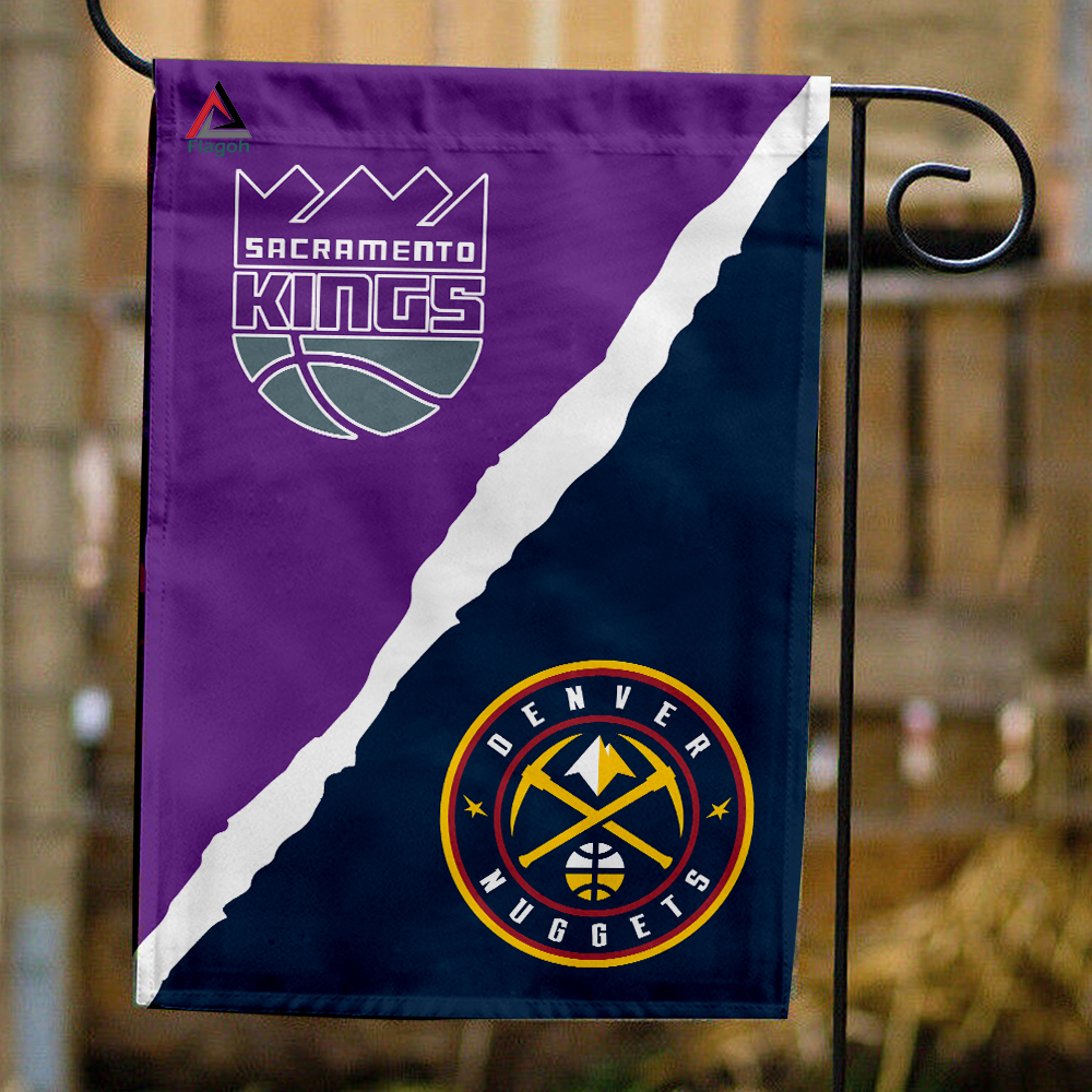 Kings vs Nuggets House Divided Flag, NBA House Divided Flag